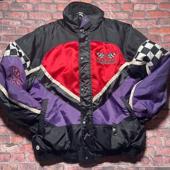 Vintage Ski Doo Men Women L Bombardier Silky Retro Snowmobile Jacket 90s Y2K - Picture 1 of 8
